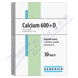 Calcium 600+D3 Generica tbl. 30
