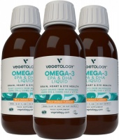 Vegetology Opti3 Liquid.  Omega 3 EPA a DHA s vitamnem D 150 ml 3-balen
