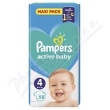 Pampers Active Baby 4 plenk.kalhotky 9-14kg 58ks