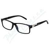 Brýle čtecí +1. 50 černé s kovovým doplňkem FLEX