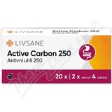 LIVSANE Active Carbon 250 Aktivn uhl tbl.20