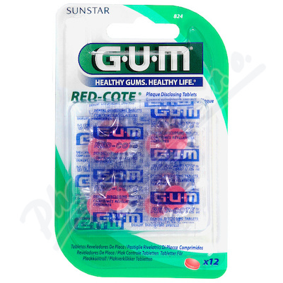 GUM tablety Red-Cote k indikaci plaku 12ks G824MB