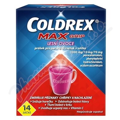 Coldrex MAXGrip Lesn ovoce por.plv.sol.14