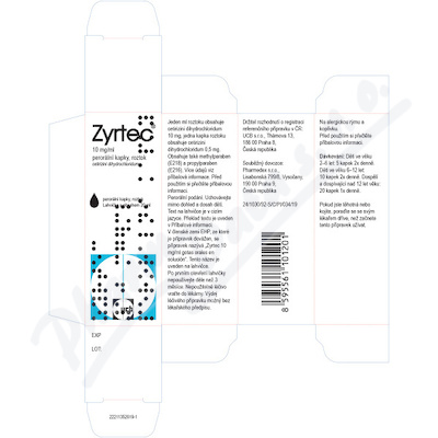 Zyrtec 10mg-ml por.gtt.sol. 20ml