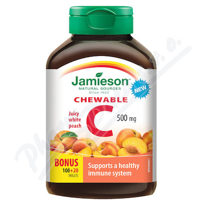 JAMIESON Vitamn C 500mg broskev chewable tbl.120