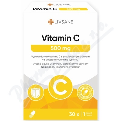 LIVSANE Vitamin C 500mg vysok dvka cps.30