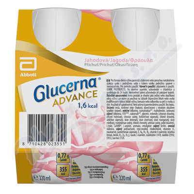 Glucerna Advance 1.6kcal jahod.p.por.sol.4x220ml