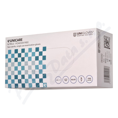 Rukavice nitrilov bezpudrov Unicare S 100ks