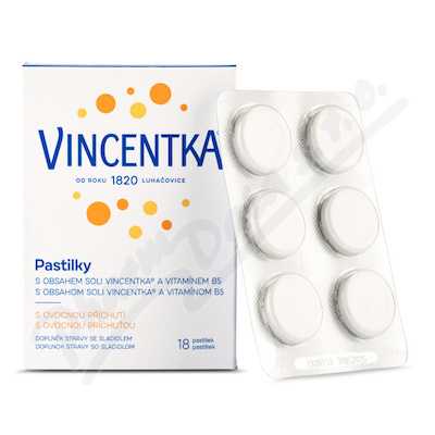 Vincentka Pastilky ovocn 18ks